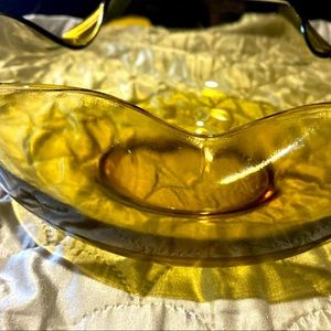 Never used Deep Yellow Glass Bowl just as beautiful now as it was in the 1950s